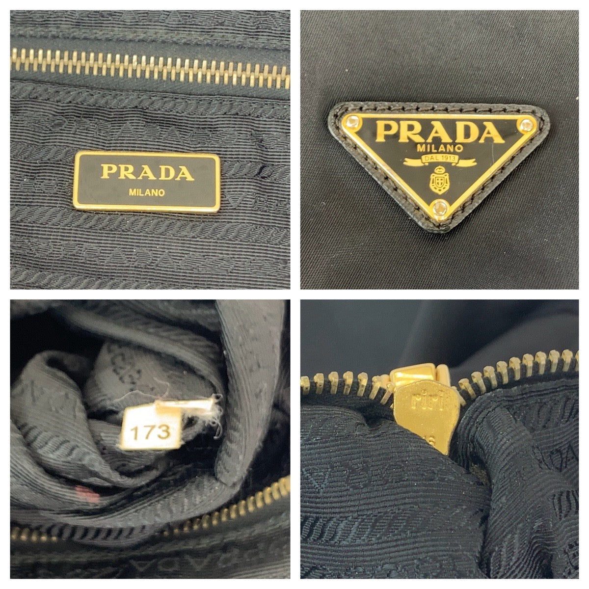 Prada Nylon Tessuto Triangle Logo Plate 2-Way Tote Bag in Very Good Condition