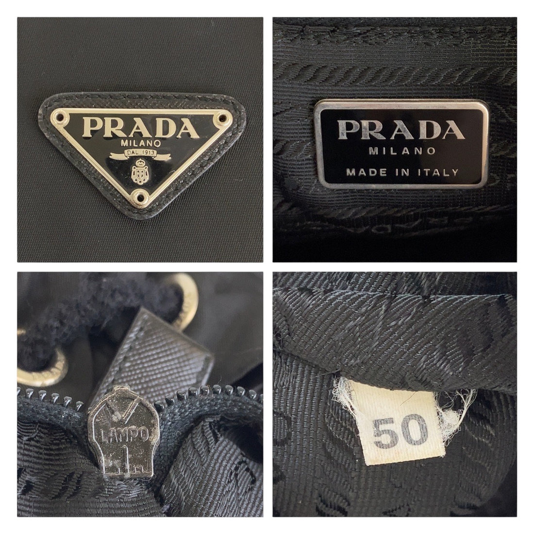 Prada Nylon Tessuto Logo Backpack