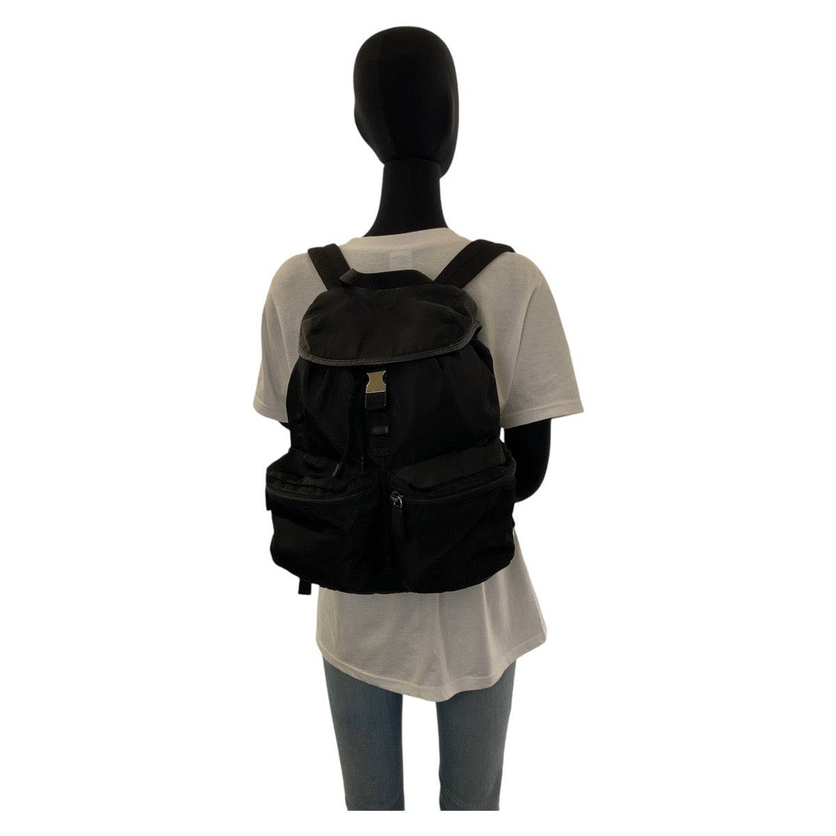 Prada Nylon Tessuto Logo Backpack