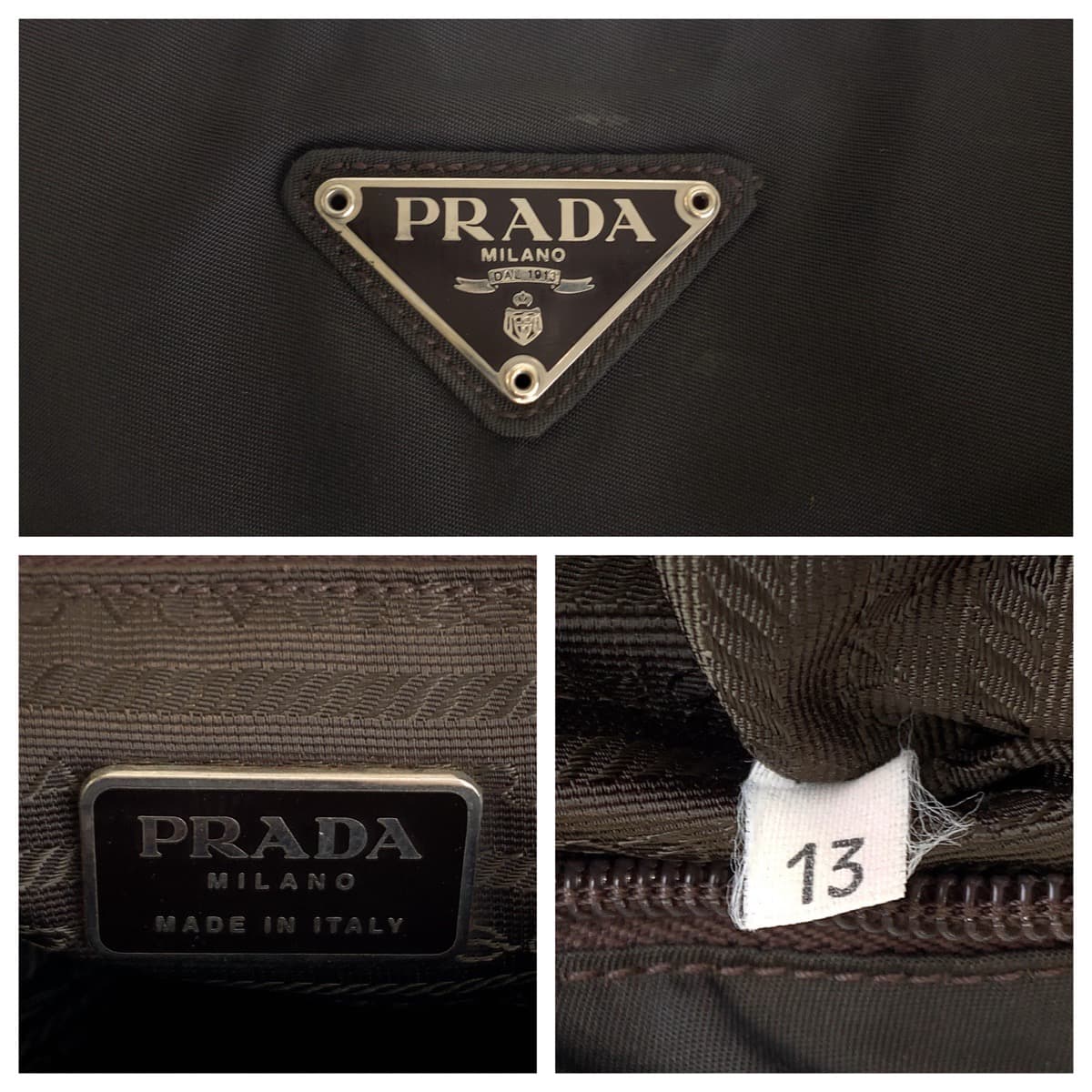 Prada Nylon Tessuto Triangle Logo Tote Bag 407708 in Good Condition