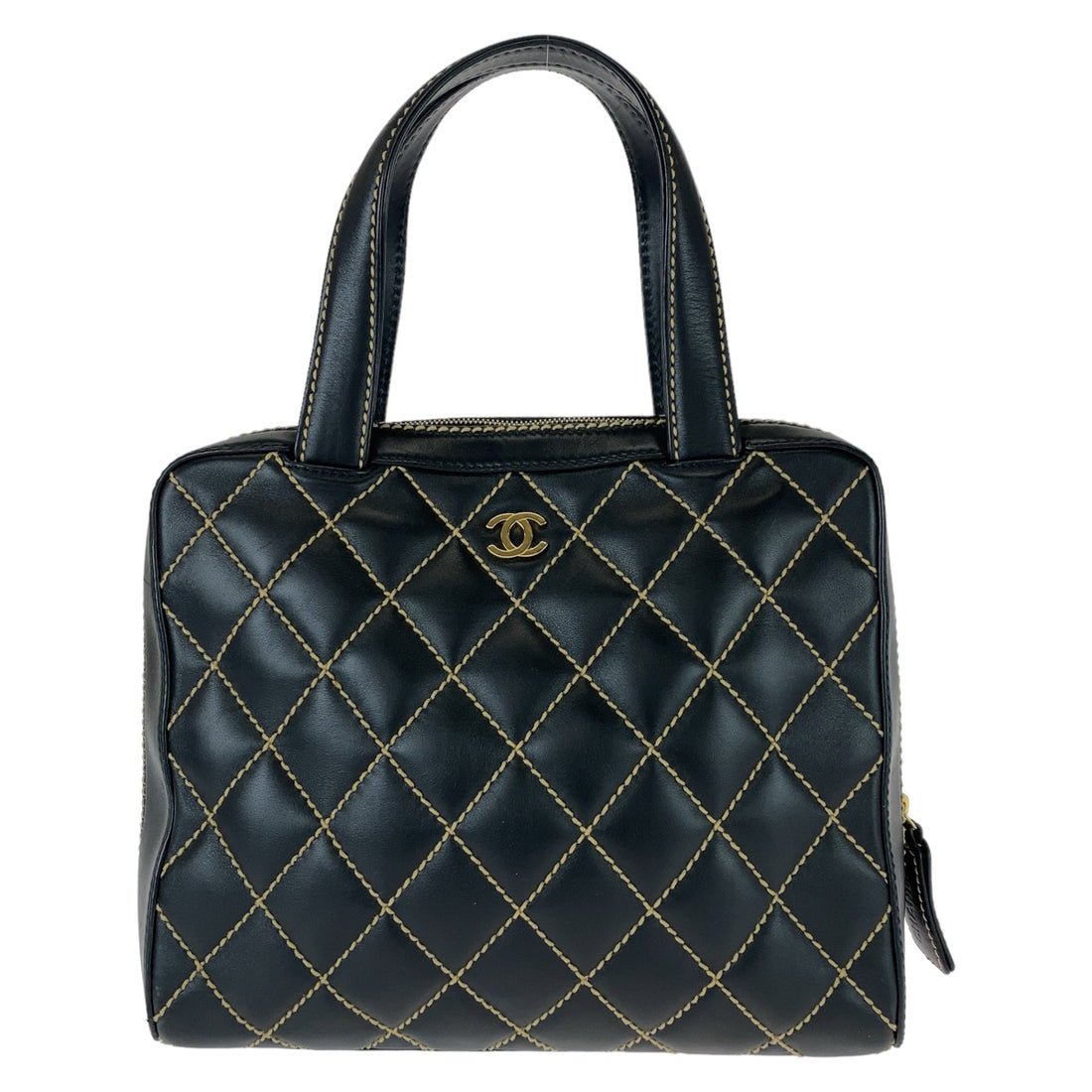 Chanel Lambskin Wild Stitch Coco Mark Tote Bag