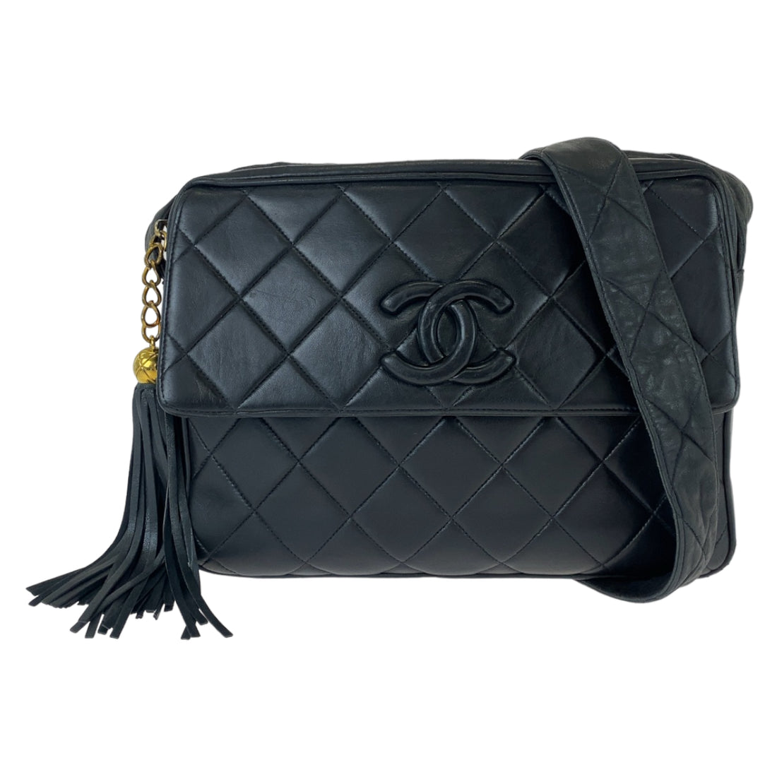 Chanel Lambskin Matelasse Fringe Shoulder Bag