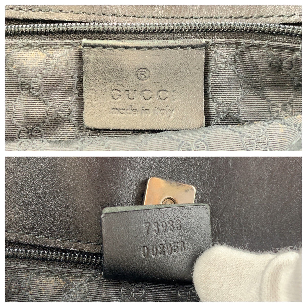 Gucci Denim/Leather Tote Bag