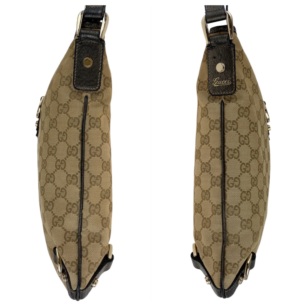 Gucci Abbey GG Canvas Leather Shoulder Bag