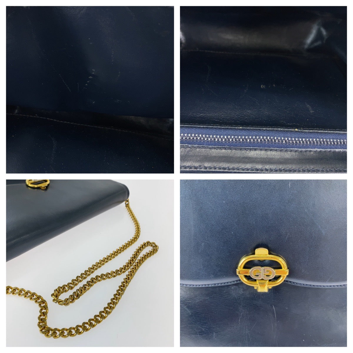 Gucci Leather Chain Shoulder Bag 407741 in Very Good Condition