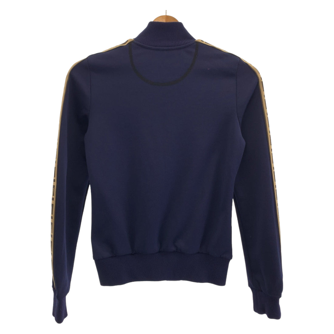 Fendi Polyester Track Jacket Navy Brown