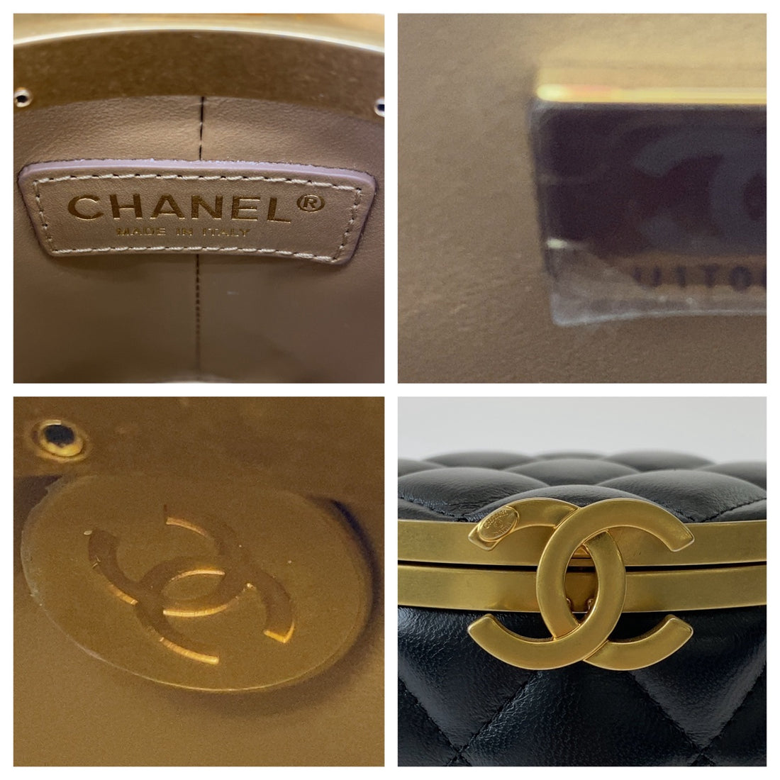 Chanel Lambskin Matelasse Vanity Bag with Mirror in Great Condition