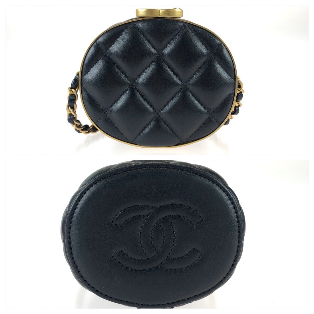 Chanel Lambskin Matelasse Vanity Bag with Mirror in Great Condition