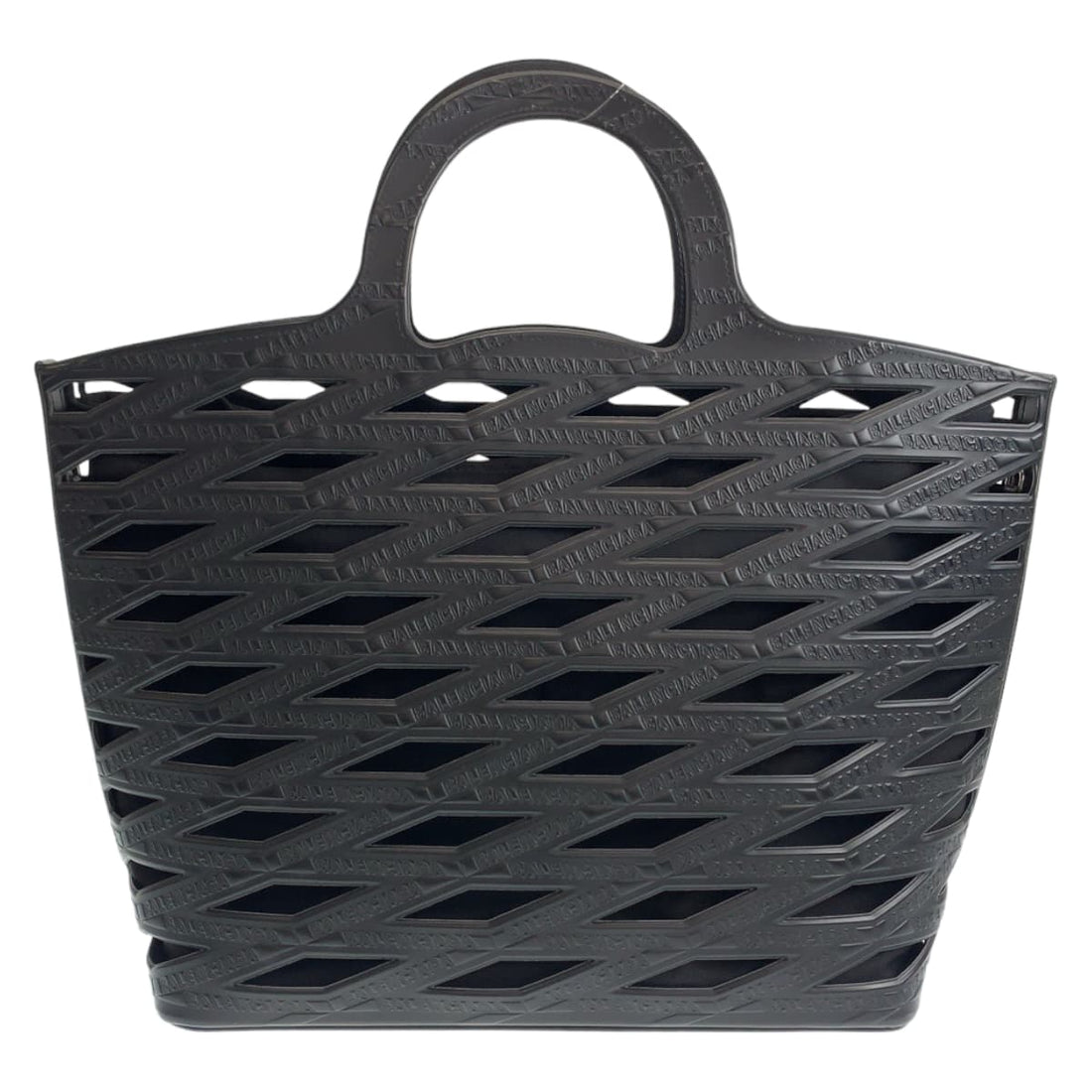 Balenciaga Neo Basket Black PVC Tote Bag