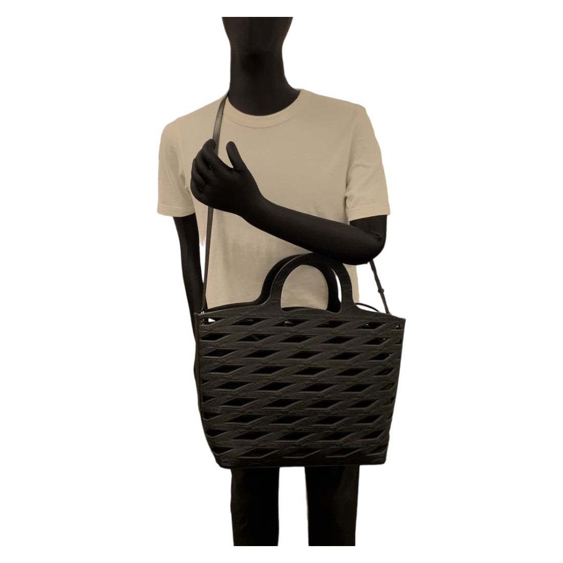 Balenciaga Neo Basket Black PVC Tote Bag