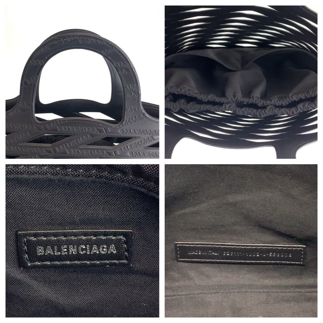 Balenciaga Neo Basket Black PVC Tote Bag