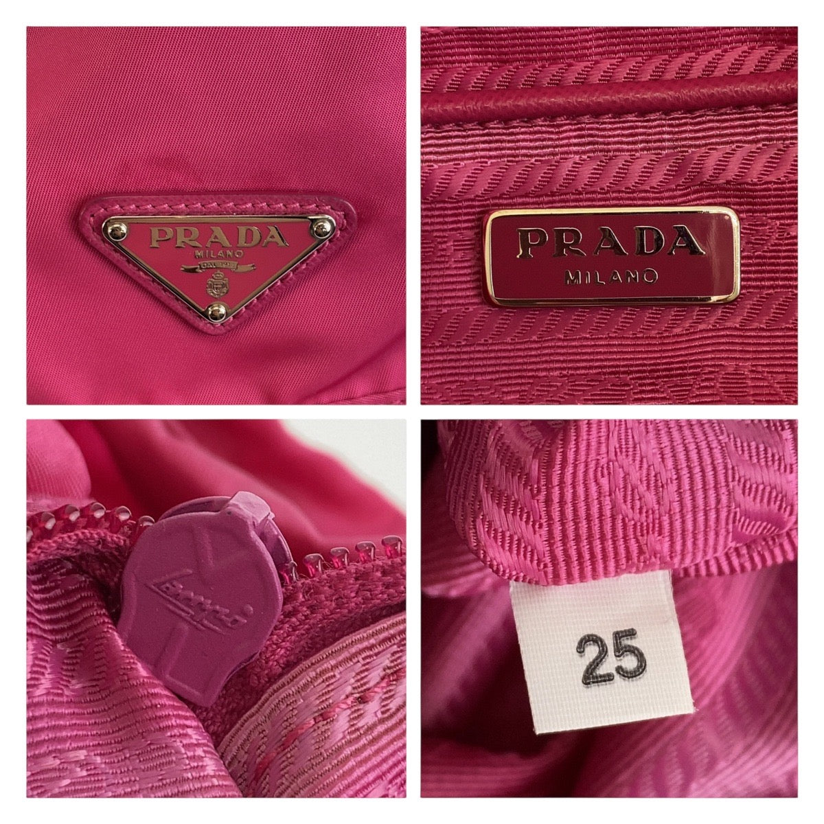 Prada Nylon Tessuto Triangle Logo Plate Backpack in Very Good Condition