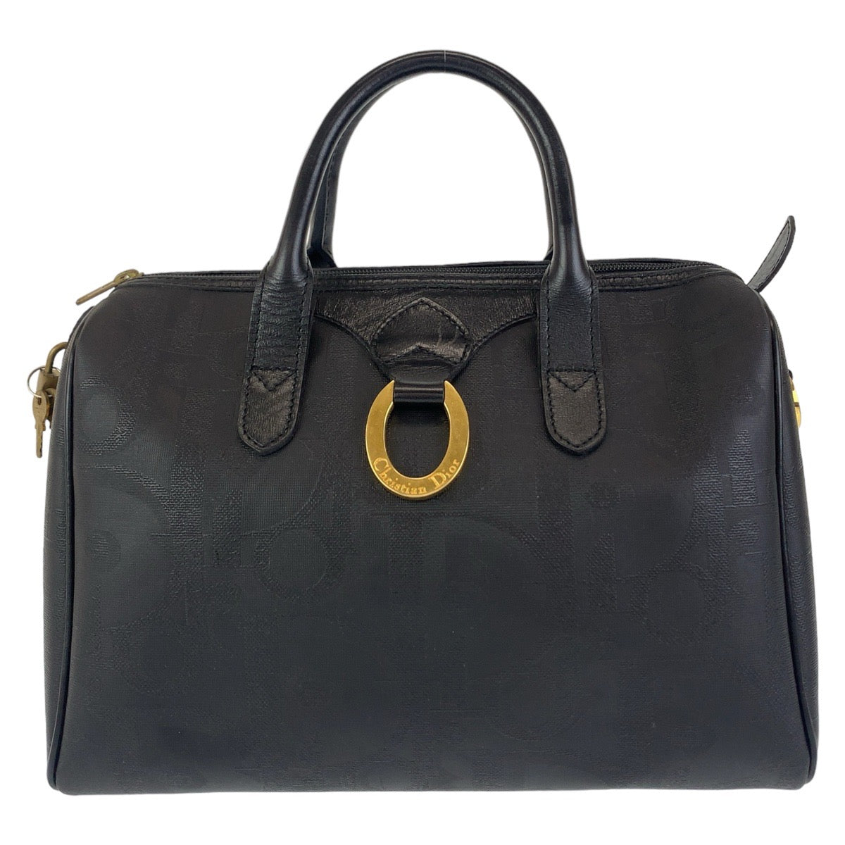 Dior Vintage Trotter Black PVC Handbag