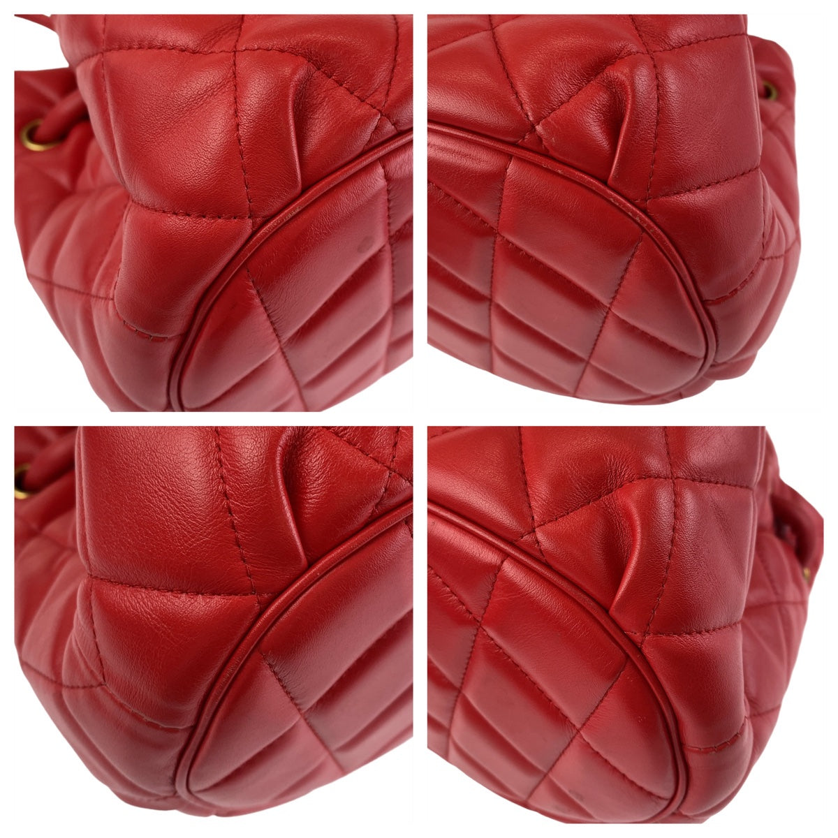 Balenciaga B Bucket Bag Red Leather 2way