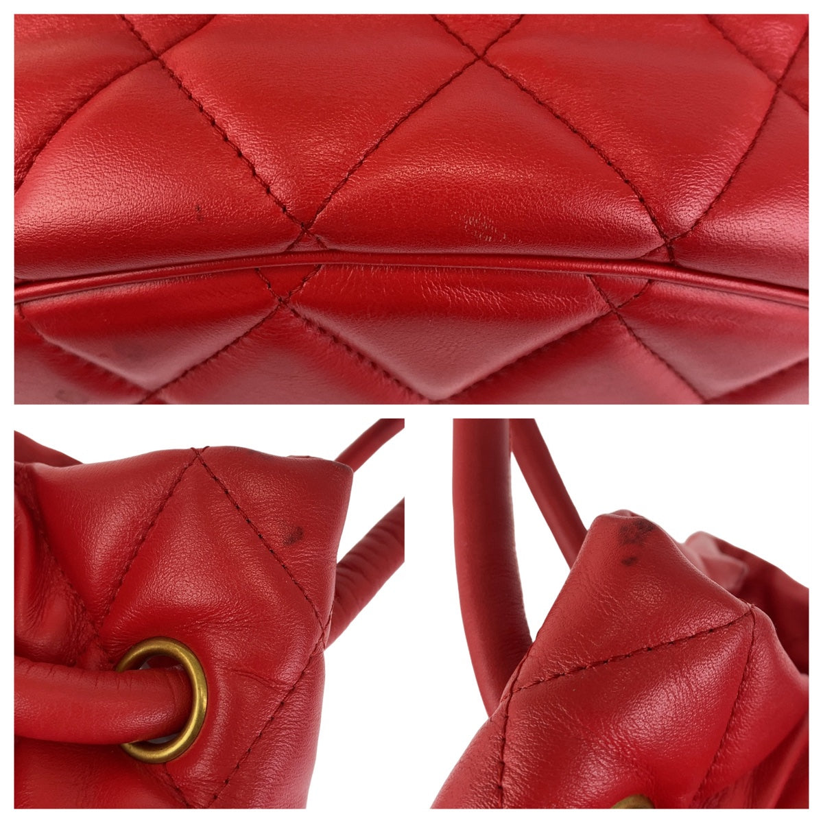 Balenciaga B Bucket Bag Red Leather 2way