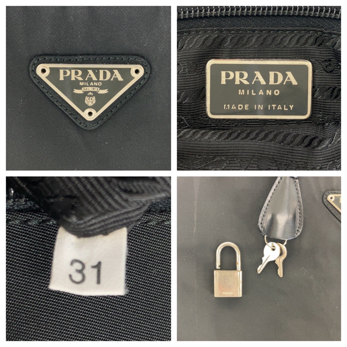 Prada Nylon Tessuto Logo Tote Bag