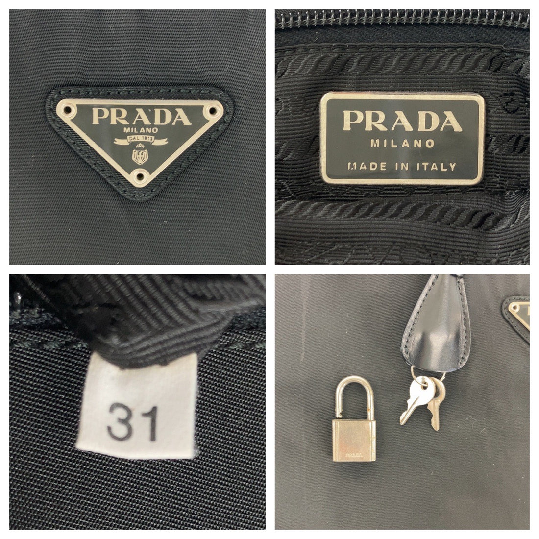 Prada Nylon Tessuto Logo Tote Bag