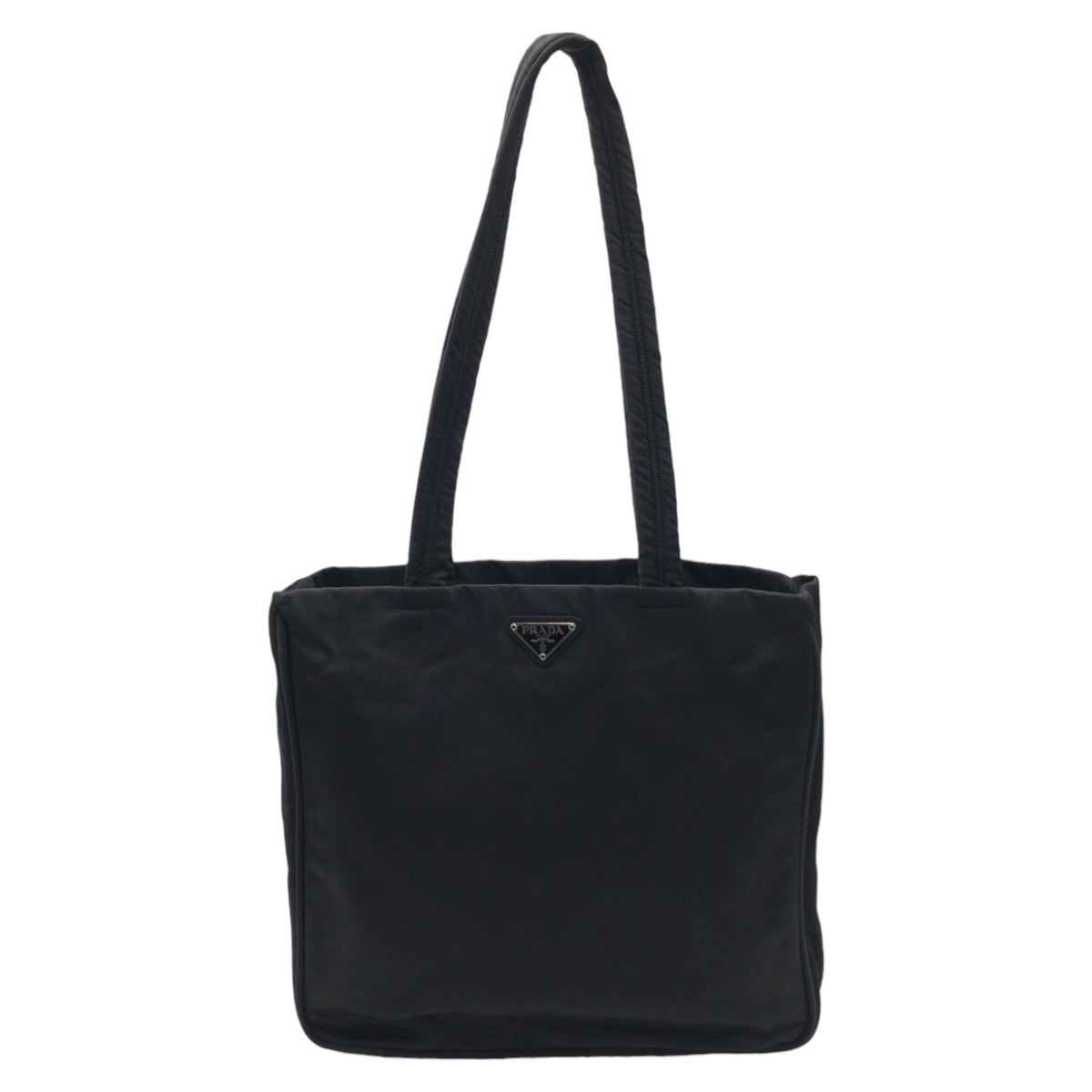 Prada Nylon Tessuto Triangle Logo Tote Bag