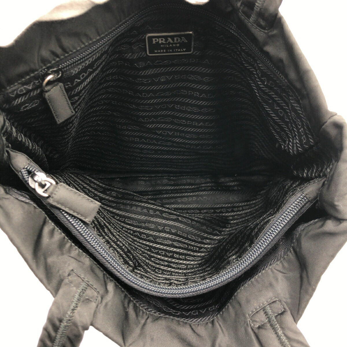 Prada Nylon Tessuto Triangle Logo Tote Bag