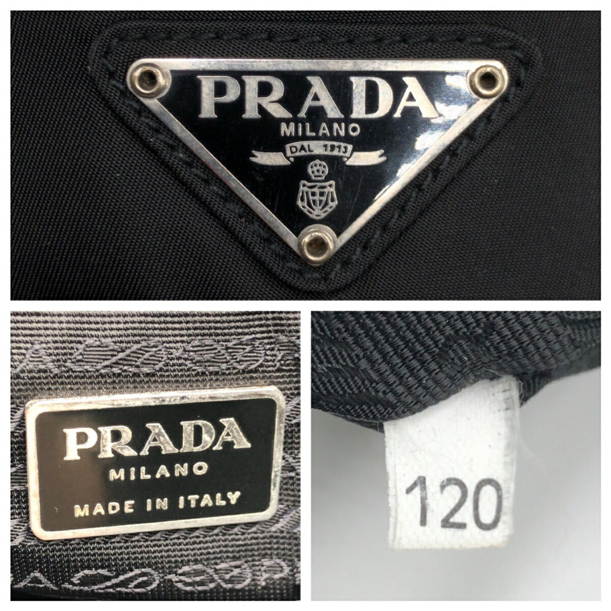 Prada Nylon Tessuto Triangle Logo Tote Bag