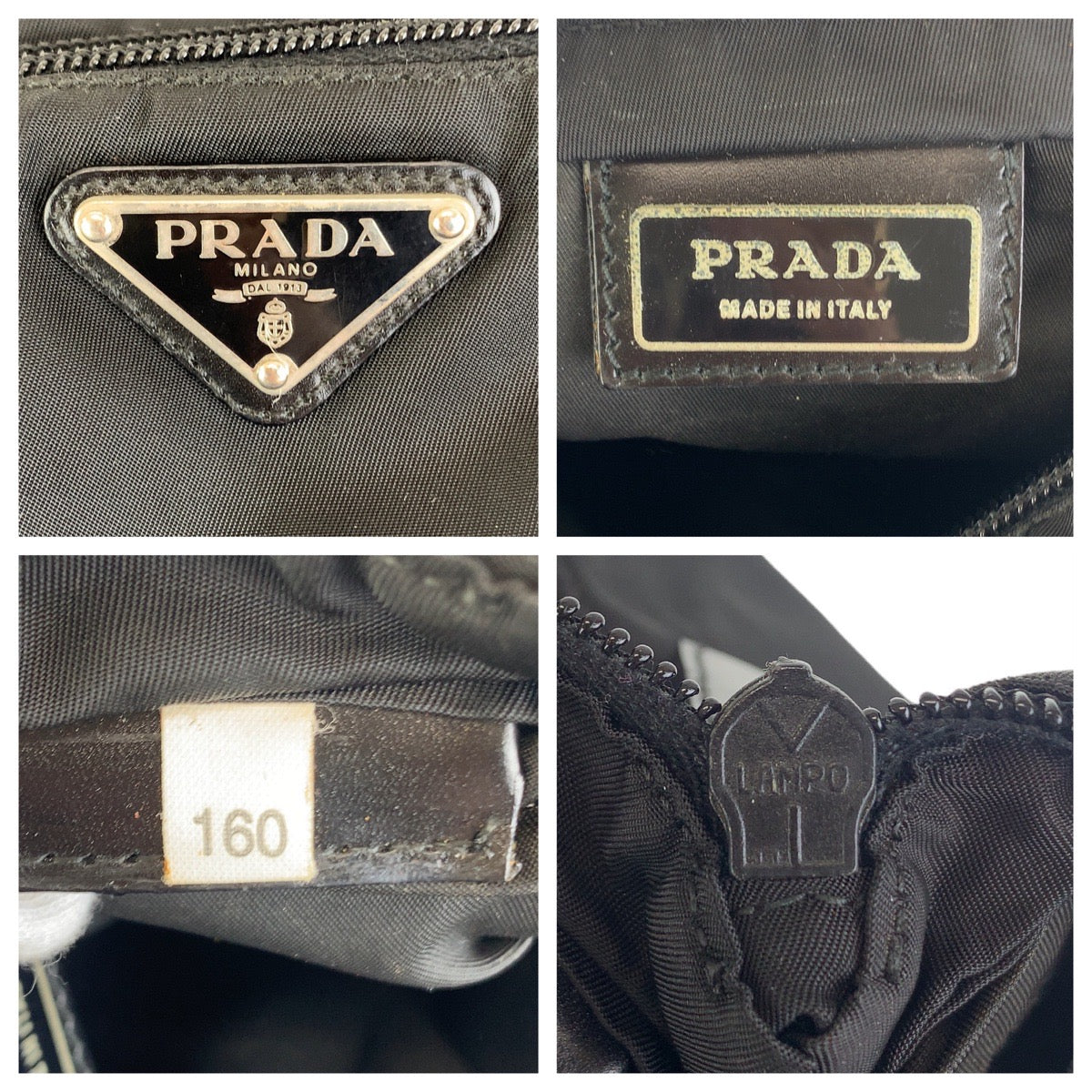 Prada Nylon Tessuto Triangle Logo Plate Shoulder Bag in Very Good Condition