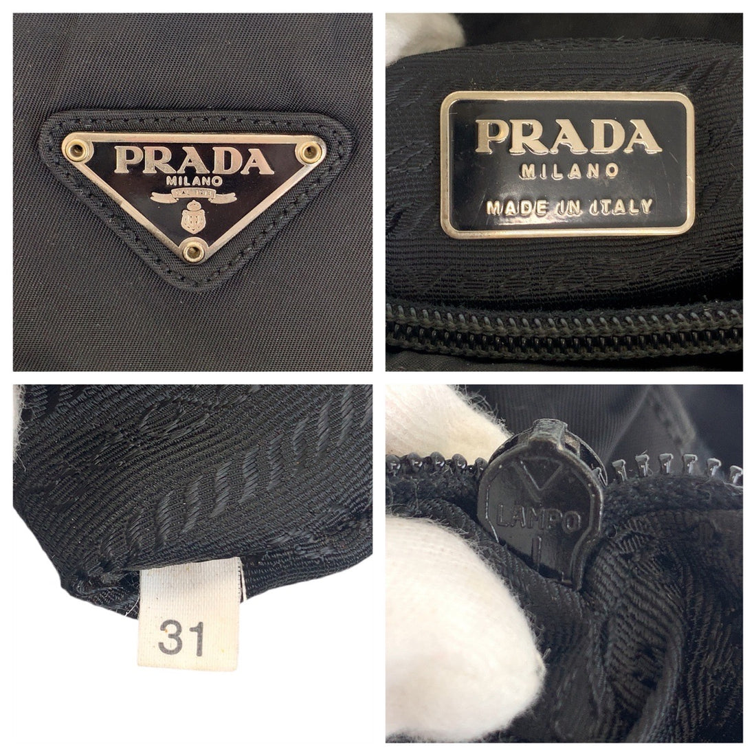 Prada Nylon Tessuto Logo Tote Bag