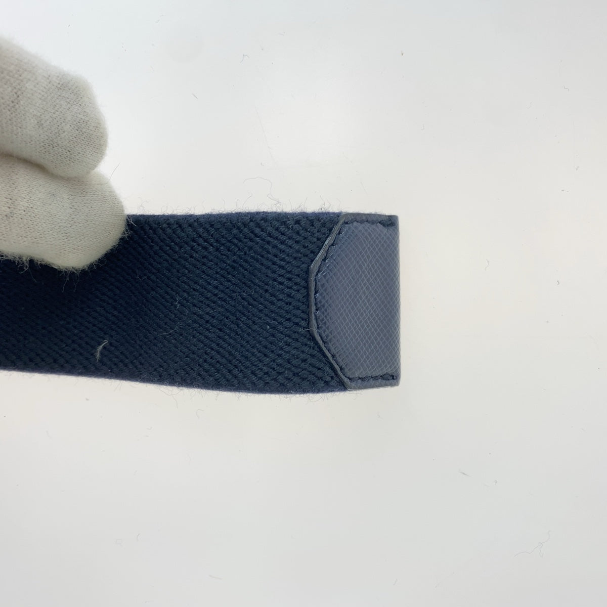 Prada Navy Wool Acrylic Rayon Belt for Men in Great Condition