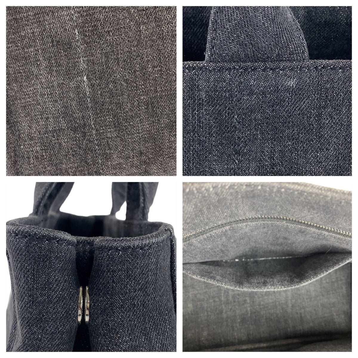 Prada Denim Bijou Canapa Tote Bag 407803 in Very Good Condition