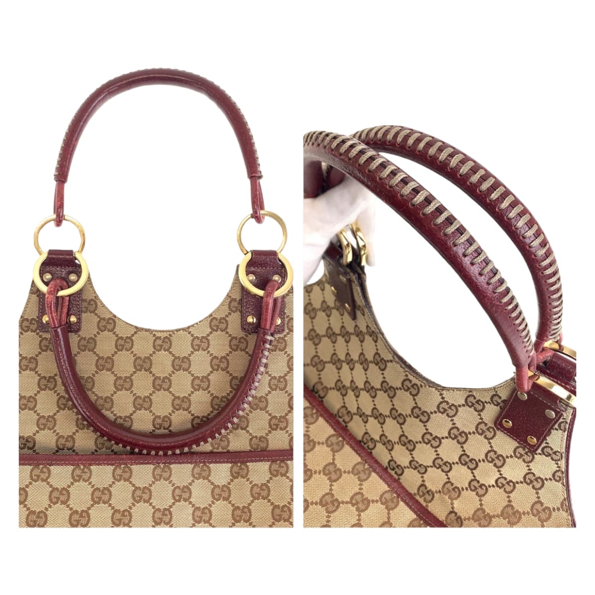 Gucci GG Canvas Shoulder Bag 132260 in Very Good Condition