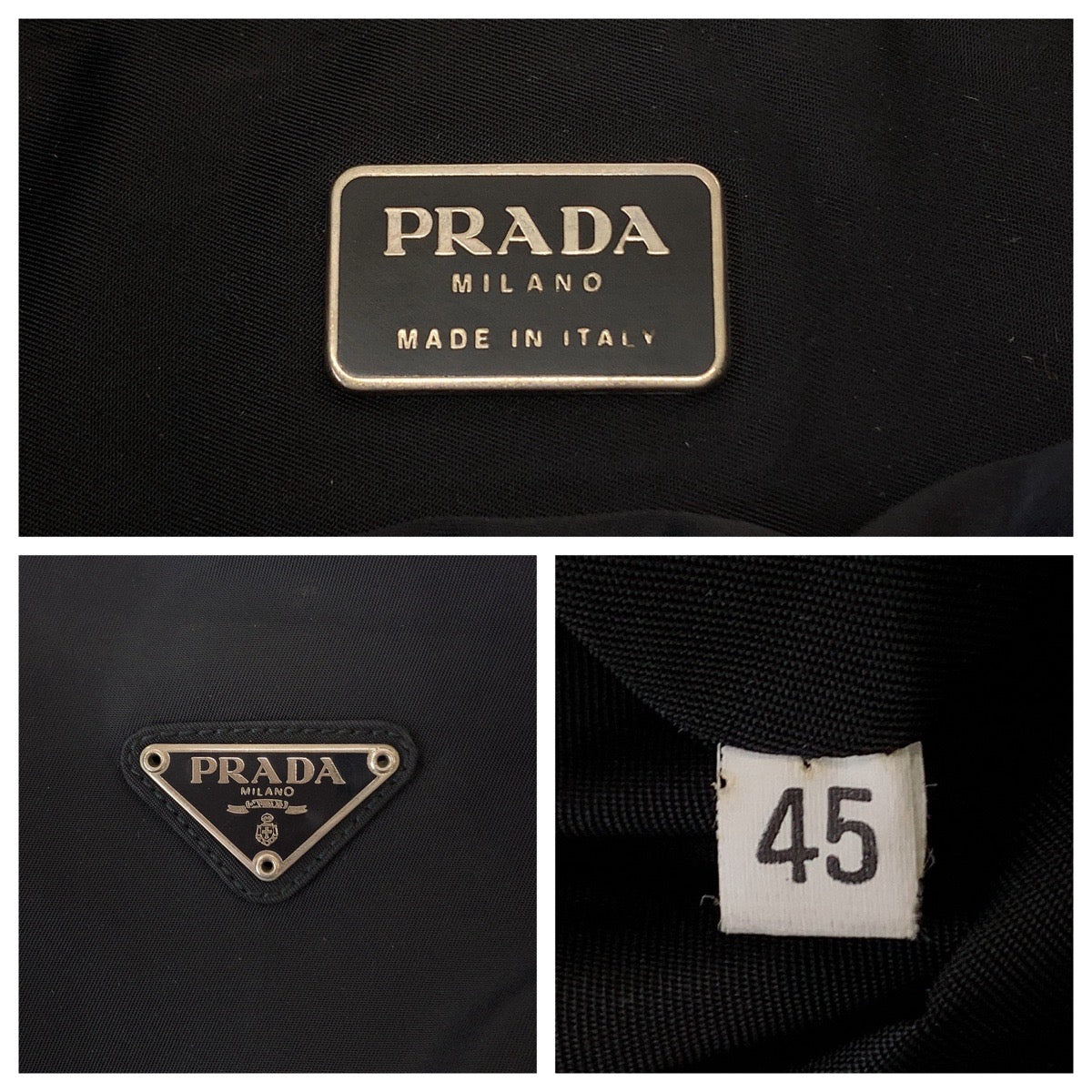 Prada Nylon Tessuto Logo Tote Bag