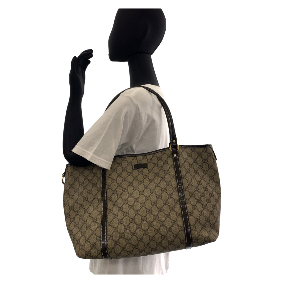 Gucci GG Supreme Canvas/Leather Tote Bag in Very Good Condition