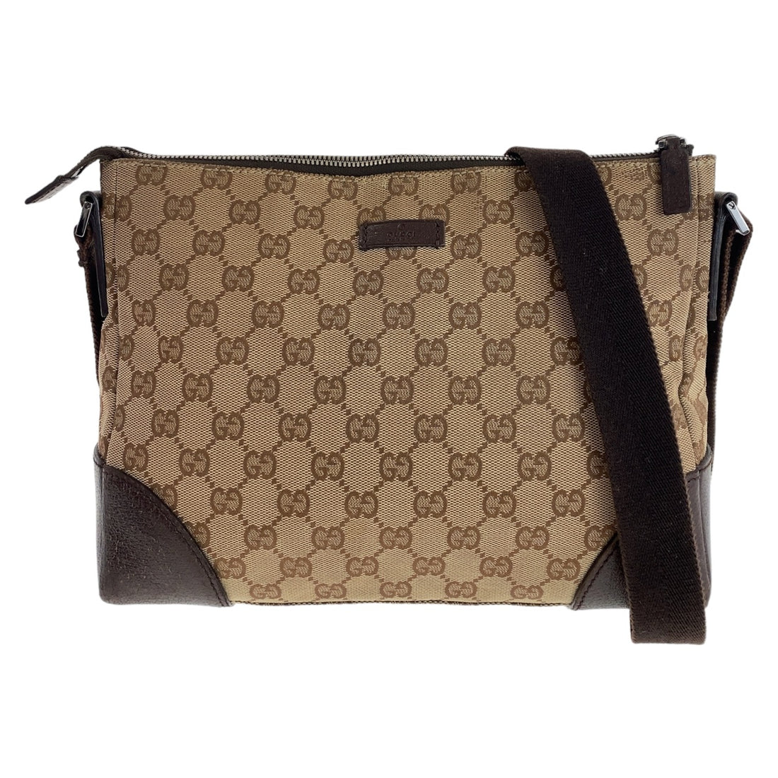 Gucci GG Canvas Leather Shoulder Bag