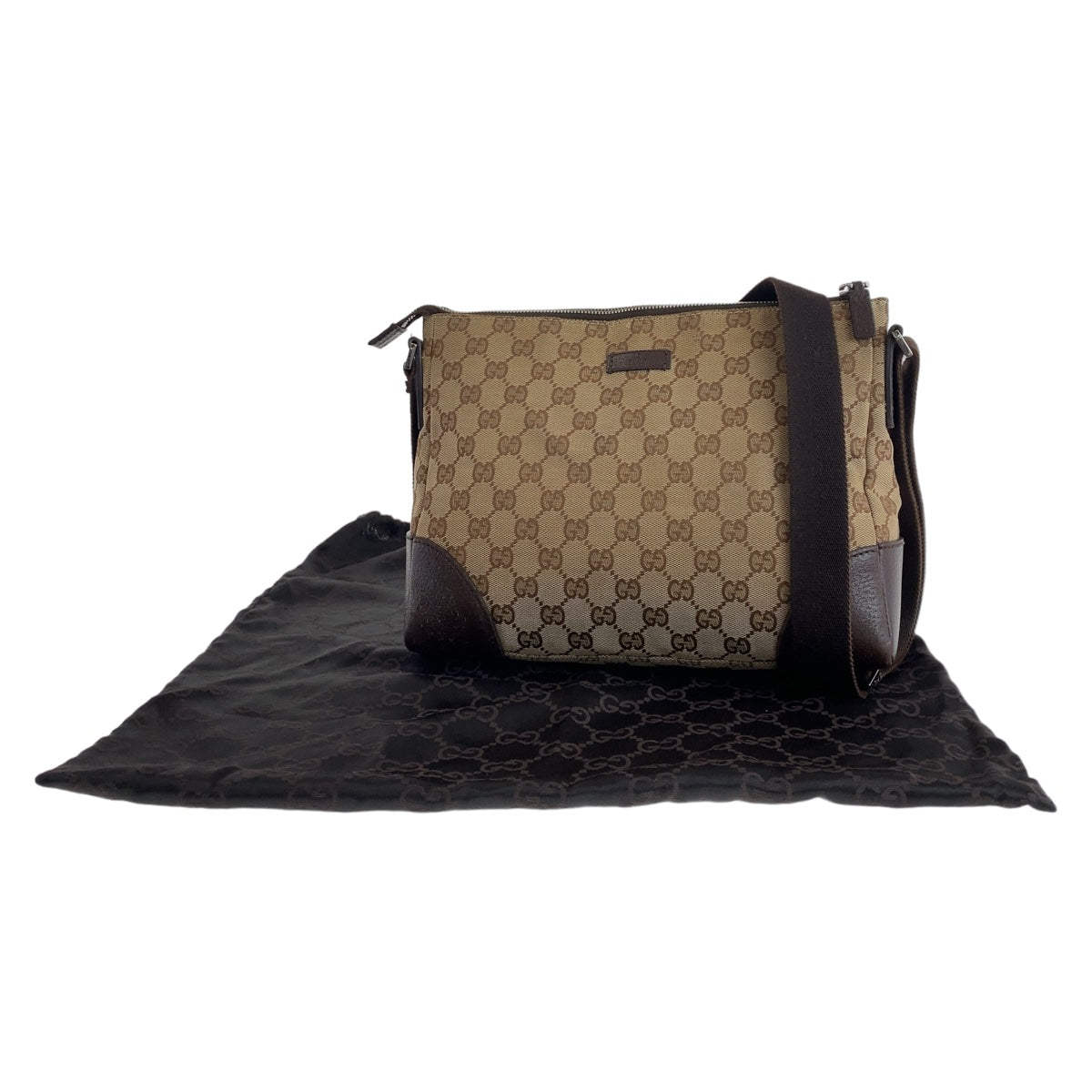 Gucci GG Canvas Leather Shoulder Bag