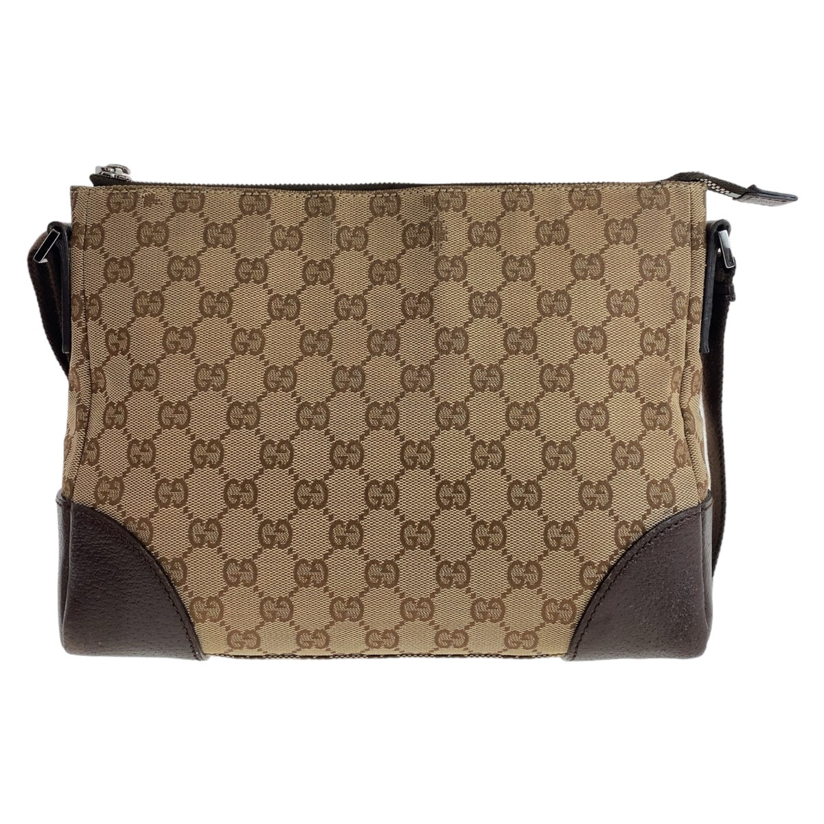 Gucci GG Canvas Leather Shoulder Bag