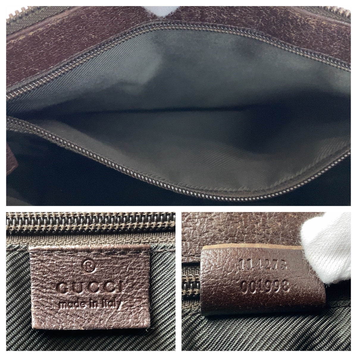 Gucci GG Canvas Leather Shoulder Bag