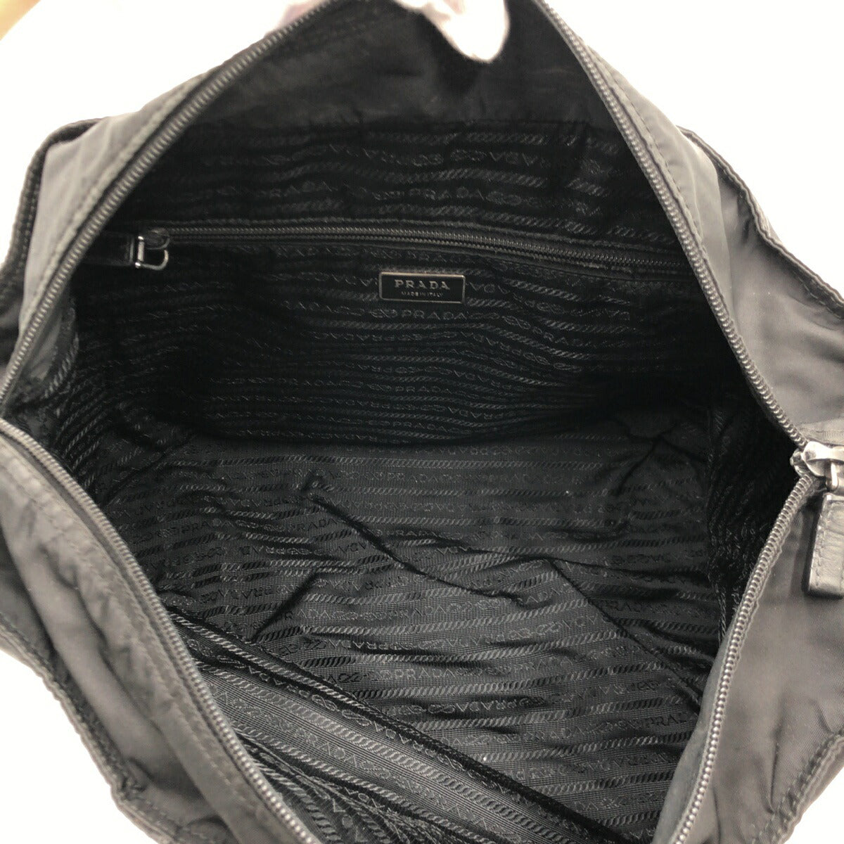 Prada Nylon Tessuto Triangle Logo Tote Bag