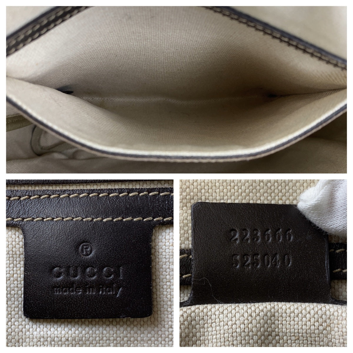 Gucci GG Supreme Canvas Shoulder Bag 223666 in Very Good Condition