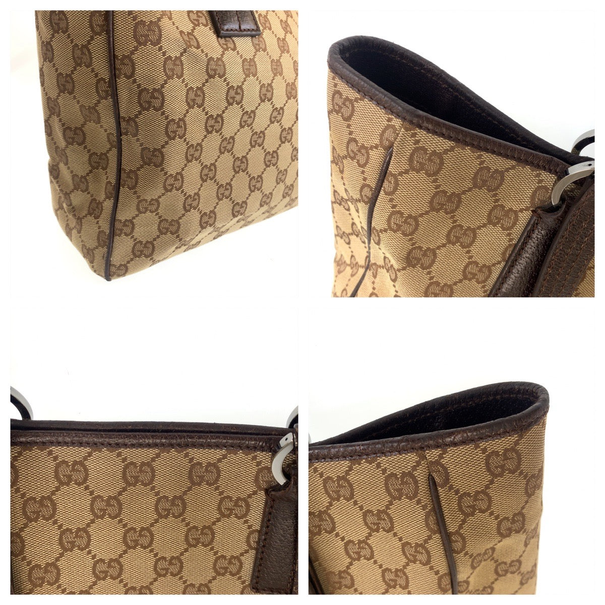 Gucci GG Canvas Tote Bag 113017 in Very Good Condition