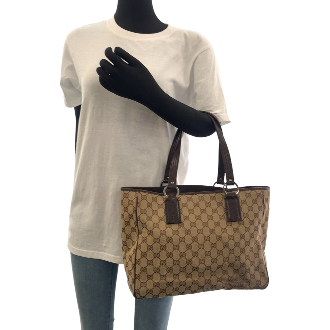 Gucci Brown GG Canvas Tote Bag