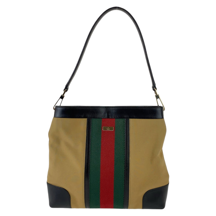 Gucci Canvas Leather Shoulder Bag 407834