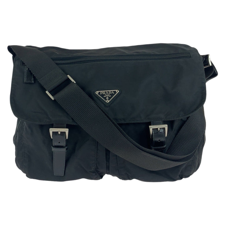 Prada Nylon Tessuto Triangle Logo Messenger Bag