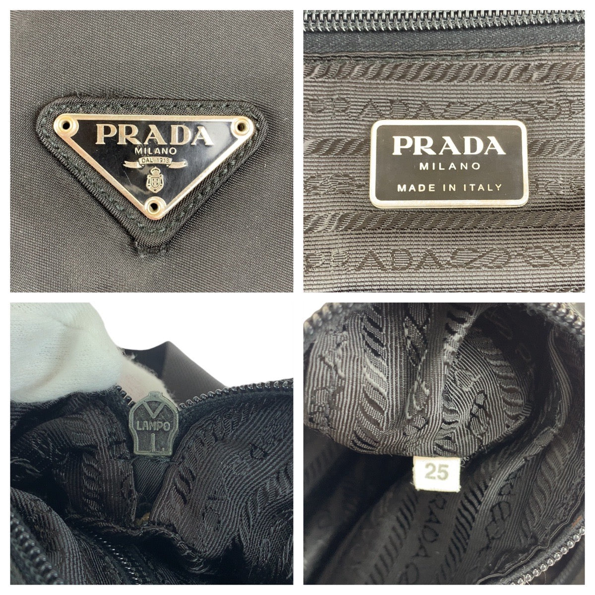 Prada Nylon Tessuto Triangle Logo Plate Messenger Bag 1BD953 in Very Good Condition