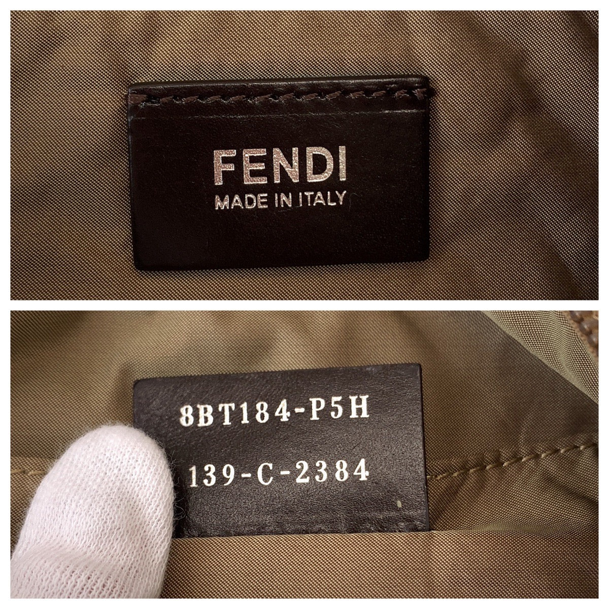 Fendi Zucchino Nylon Shoulder Bag