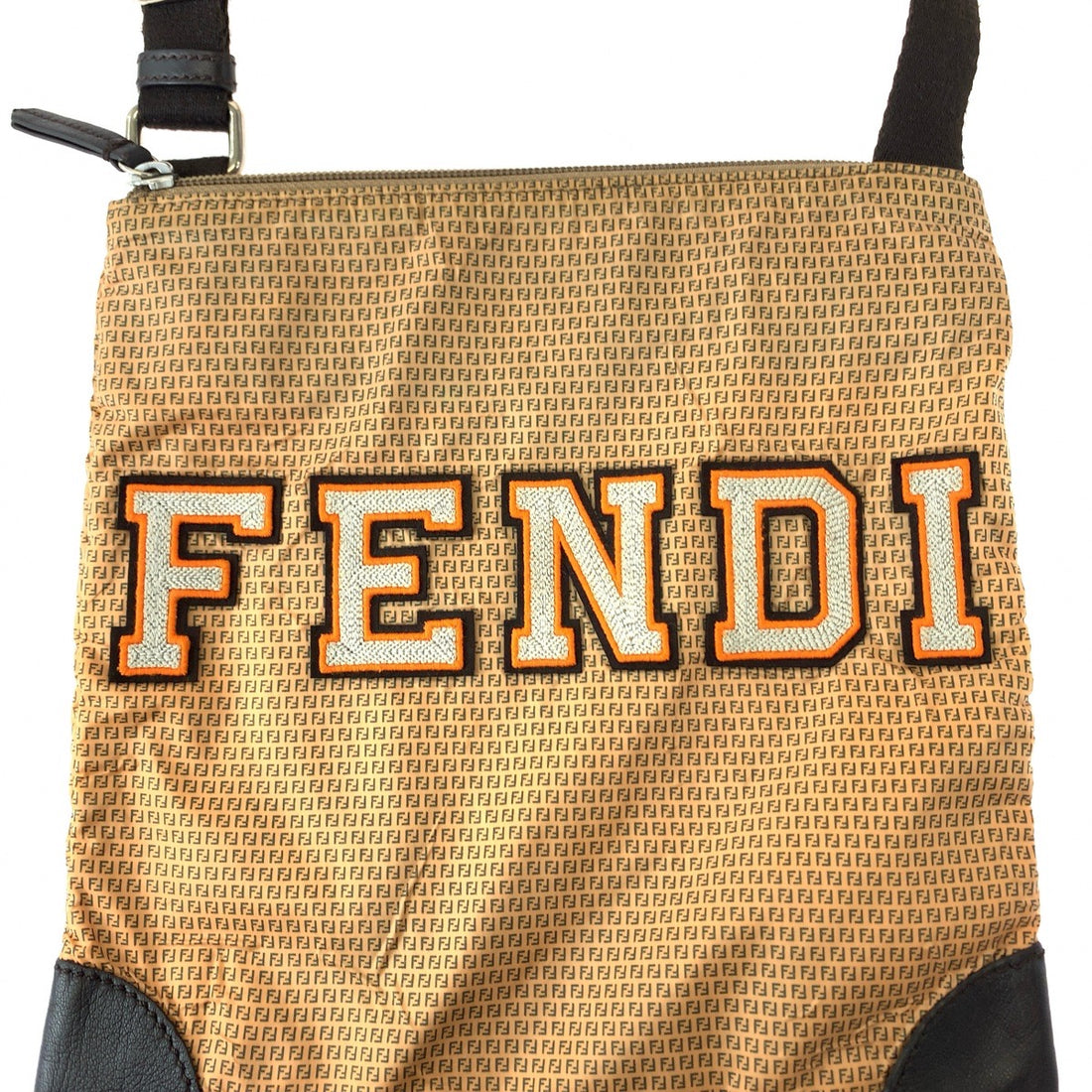 Fendi Zucchino Nylon Shoulder Bag in Very Good Condition