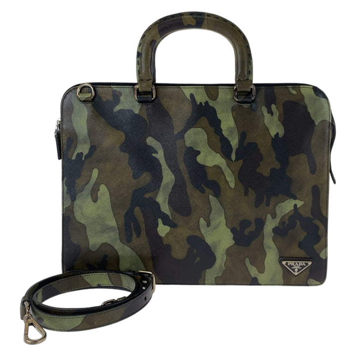 Prada Saffiano Camouflage Leather Briefcase