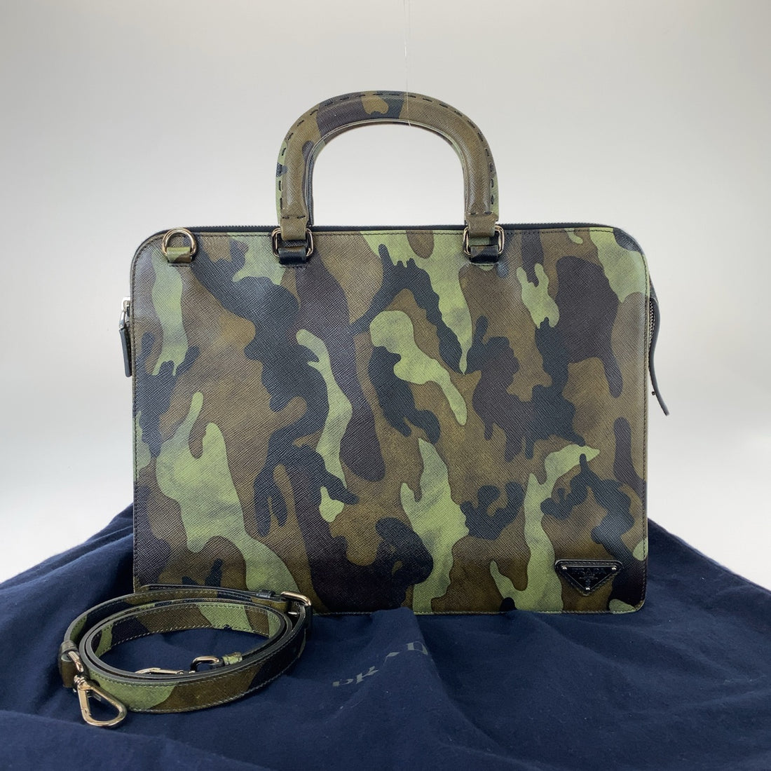 Prada Saffiano Camouflage Leather Briefcase