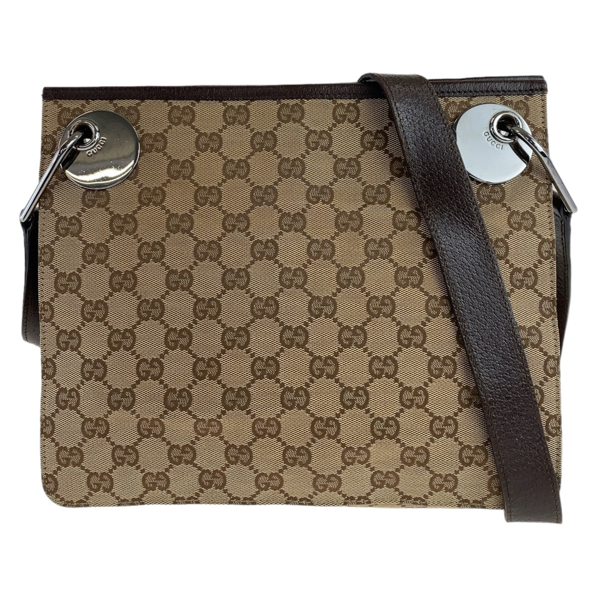 Gucci GG Canvas Leather Shoulder Bag