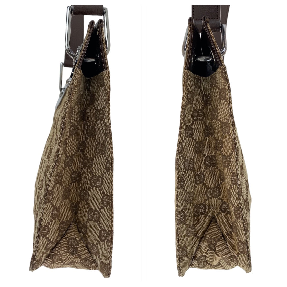 Gucci GG Canvas Leather Shoulder Bag