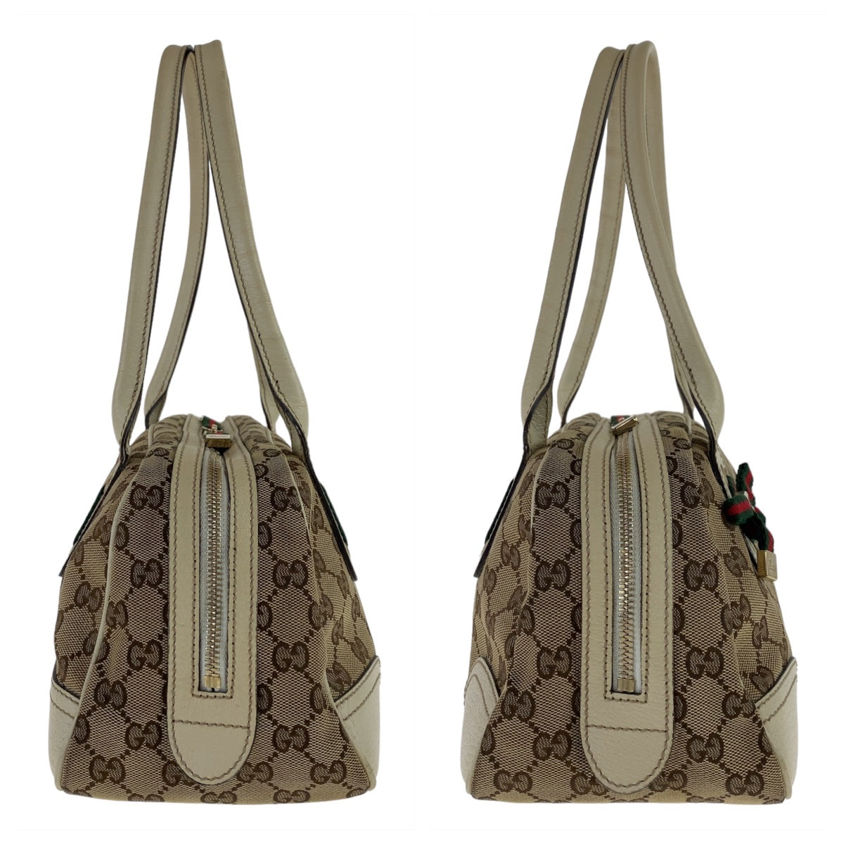 Gucci Princy GG Canvas/Leather Handbag 161720 in Very Good Condition