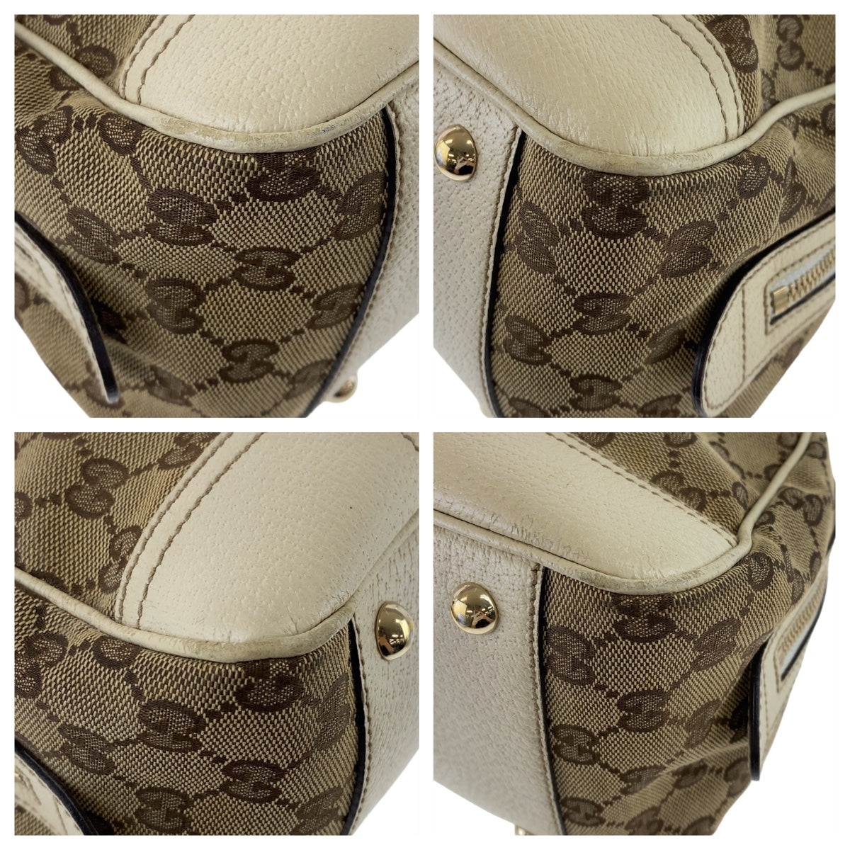 Gucci Princy GG Canvas Leather Handbag